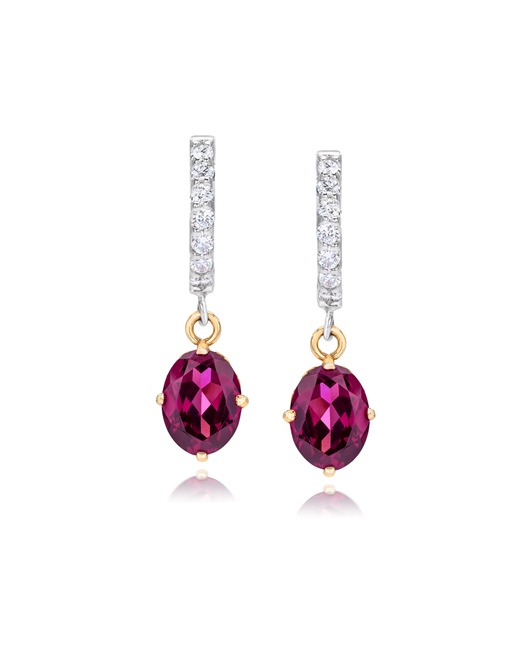 Ears E8180 Rhodolite Garnet Dia