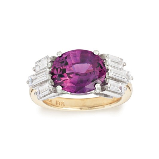 Ring R7015 purple sapphire